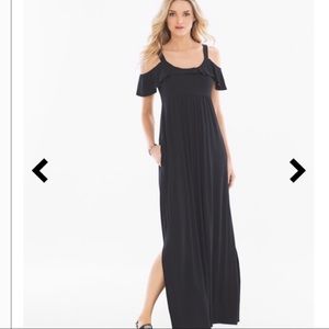 Soma cold shoulder maxi dress black